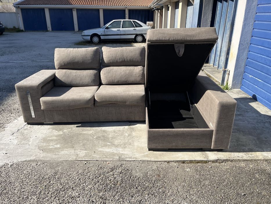 Sofá usado com chaise longue