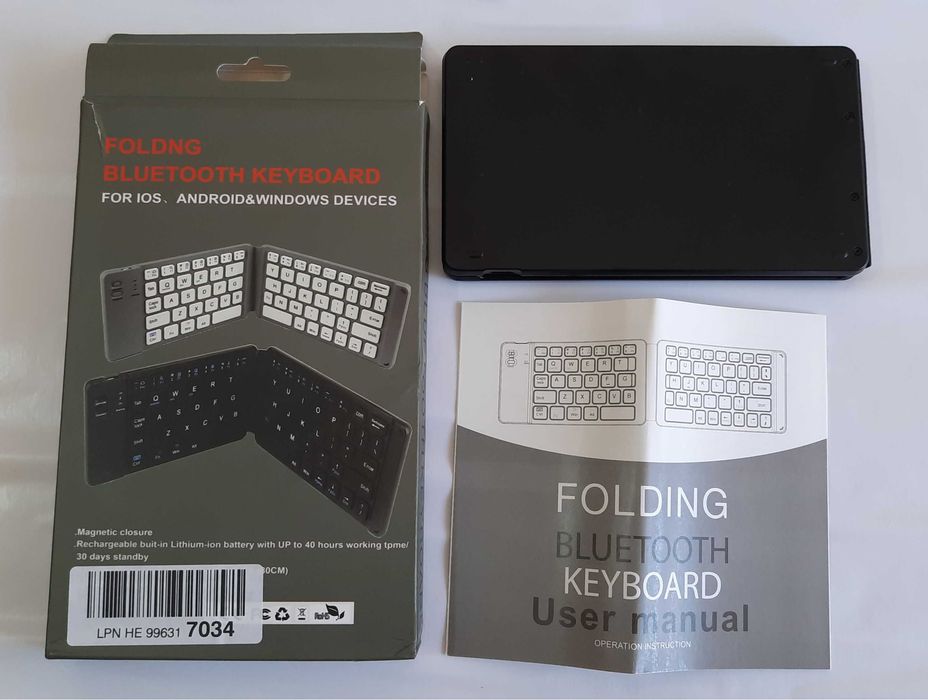 Teclado Bluetooth Ultrafino Sem Fio Portátil Dobrável NOVO