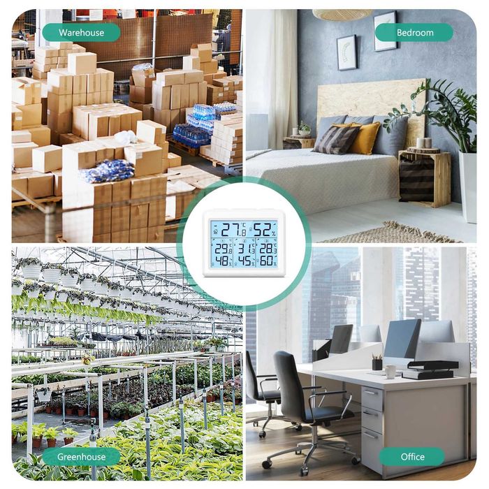 Бездротовий термометр/гігрометр ORIA з 3 зовнішніми датчиками