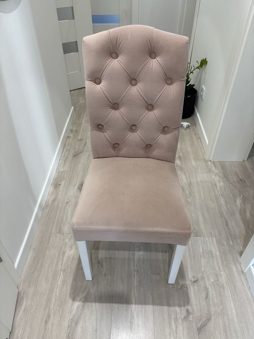 Krzesło glamour tapicerowane - komplet 4 szt.