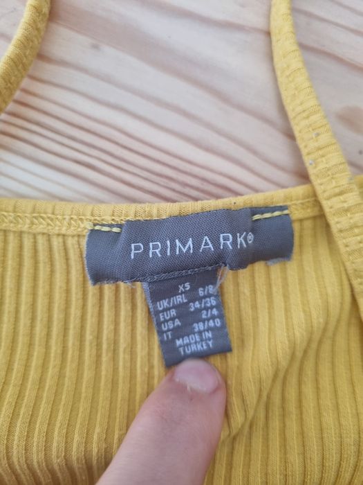 Żółte, musztardowe body XS