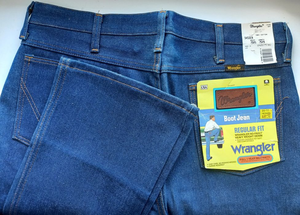 Винтажные американские джинсы WRANGLER W36 L38 Настоящие 945DEN 13