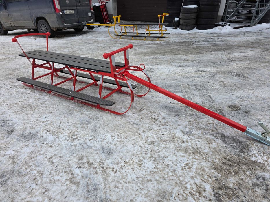 Sanki Kuligowe / Masywne Duże Sanie do Quada Traktora Siedzisko 195cm