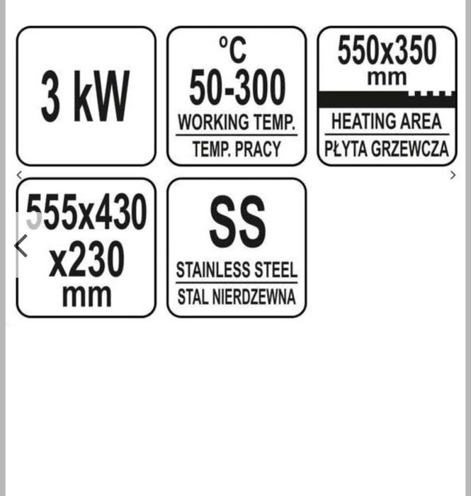 Płyta grillowa elektryczna yato