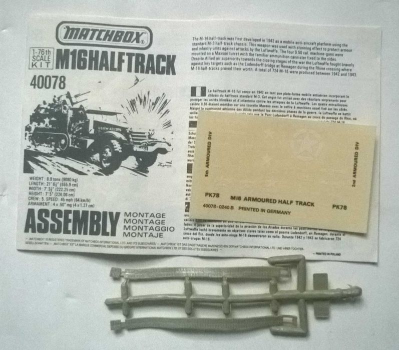 M16 Halftrack-Matchbox 1:76