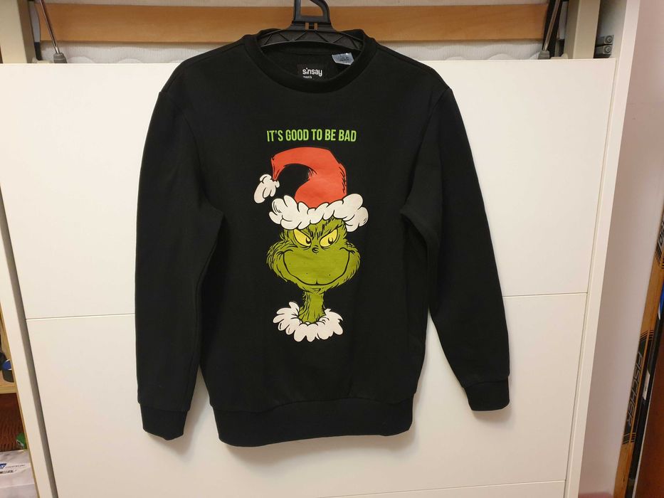 Bluza Grinch czarna Sinsay rozmiar XS Święta Gwiazdka