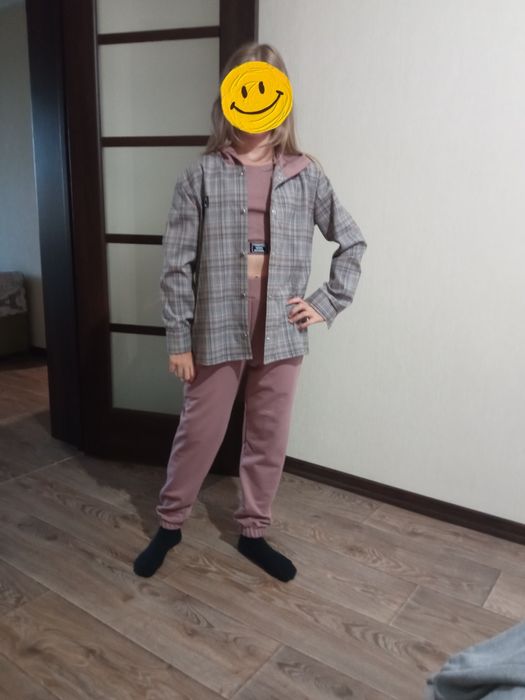 Сорочка/рубашка з капюшоном дитяча 146р