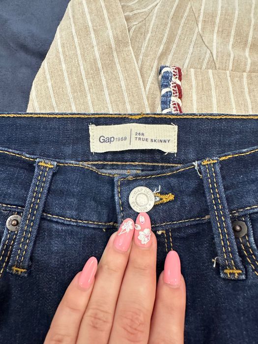 Gap темно-сині джинси, коттонові штани скінні, обтягуючі джинси, S