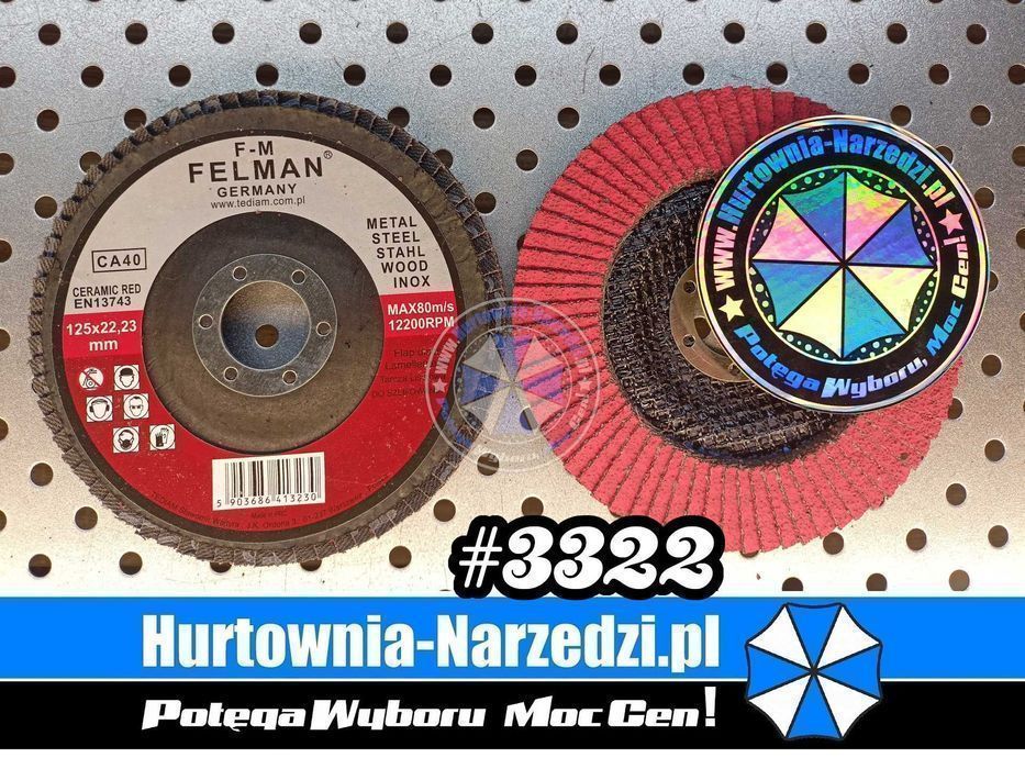 200 szuk Tarcza Listkowa Ceramiczna 125mm P40 FELMAN Ceramic RED lamelka tarcza listkowa 125 tarcza lamelkowa 125  tarcza listkowa do drewna