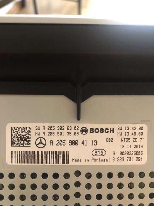 Rádio Tetch Mercedes C220 CDI 2015