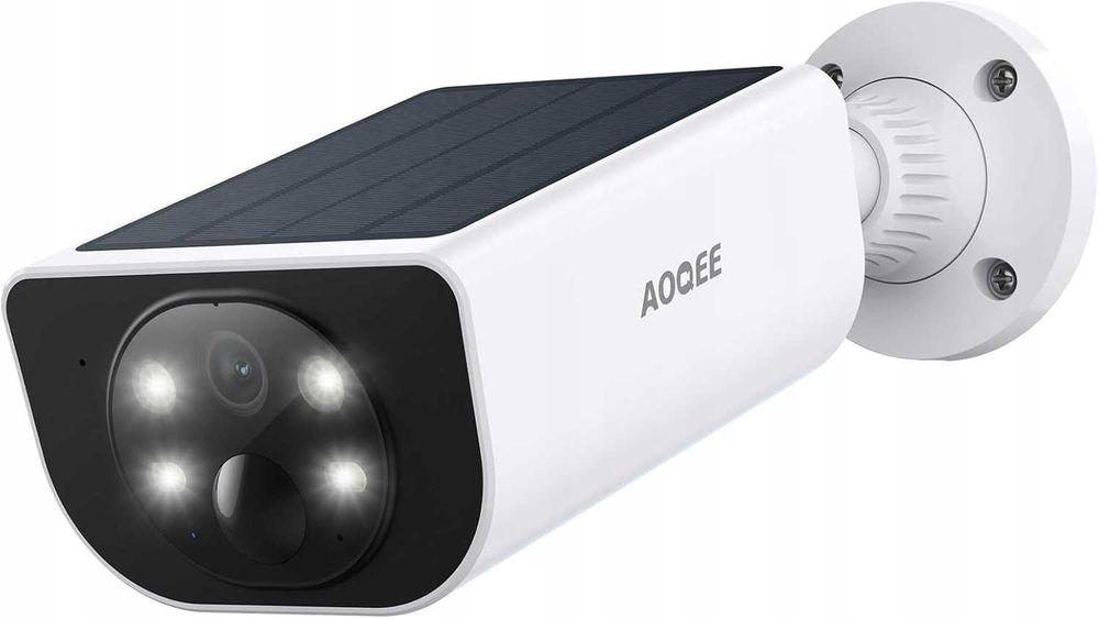 Aoqee S1 Kamera zewnętrzna Solarna WiFi 2,4 GHz 2K Kolor Noc Alexa Google