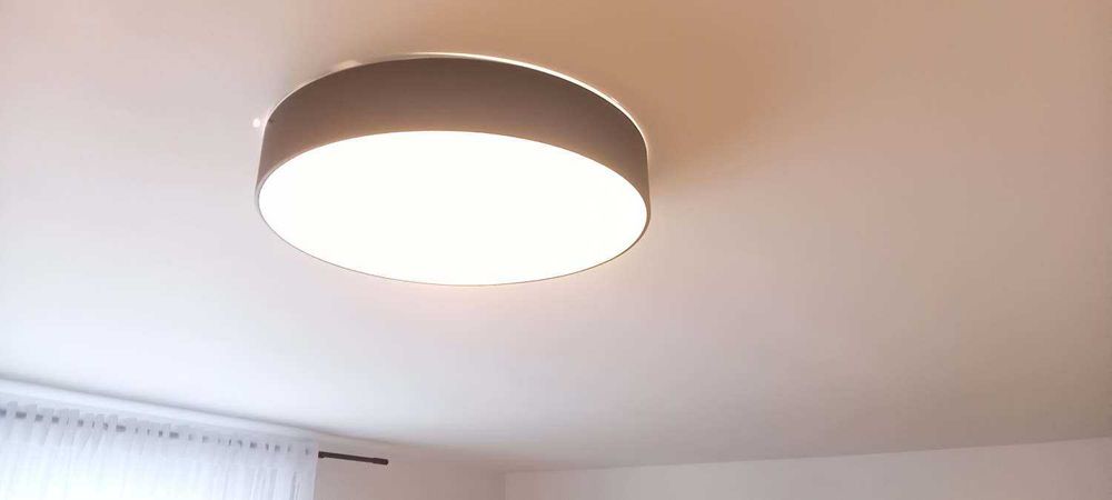 Lampa sufitowa okrągła czarna 3xE27 z żarówkami - 45 cm