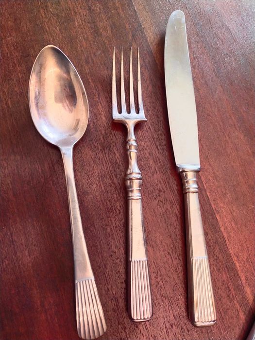 Faqueiro em prata da Topázio modelo Caninhas