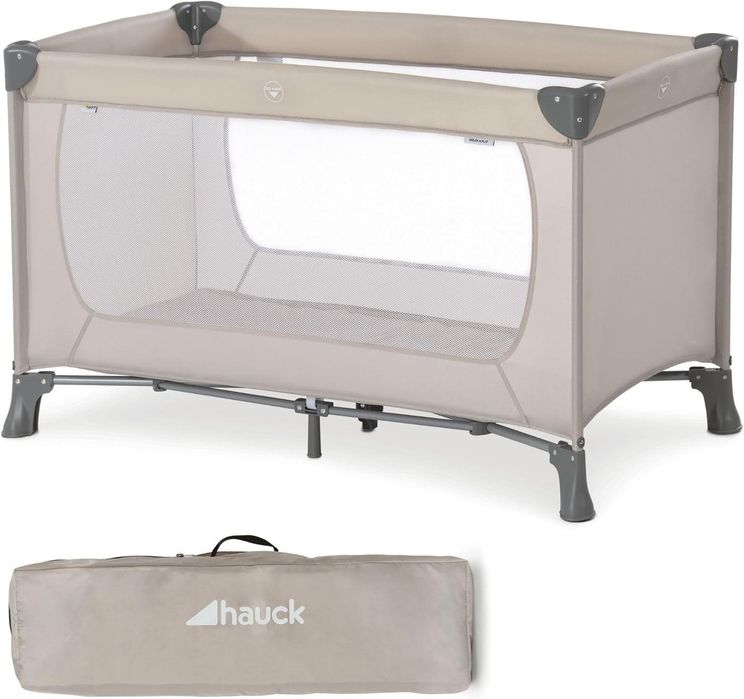 Hauck 604144 Łóżeczko Turystyczne dla Dzieci, Beżowy, 125 x 65 x 76 cm