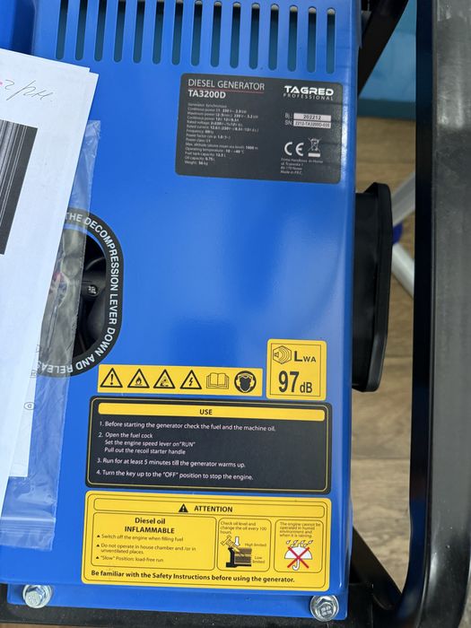 Дизельний генератор  3.2 ta3200d