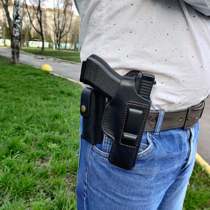 Шкіряна кобура для Glock 19, кобура на Glock 19, кобура на Глок