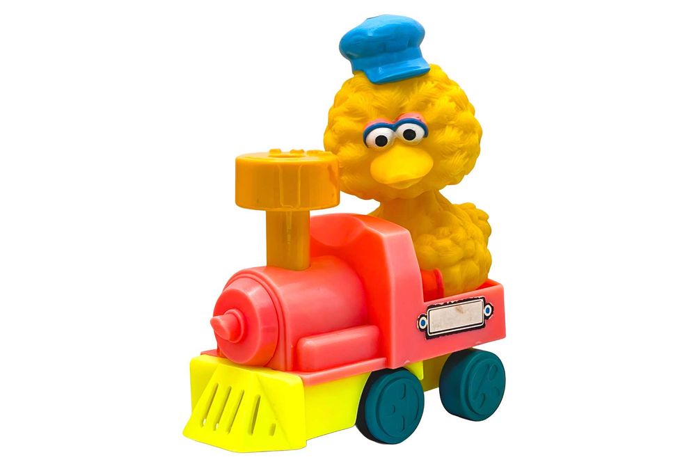 Sesame Street Big Bird Locomotiva de Corda 1994 Tyco Preschool