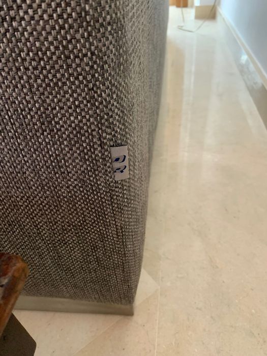 Sofa 2 lugares tecido cinzento DR