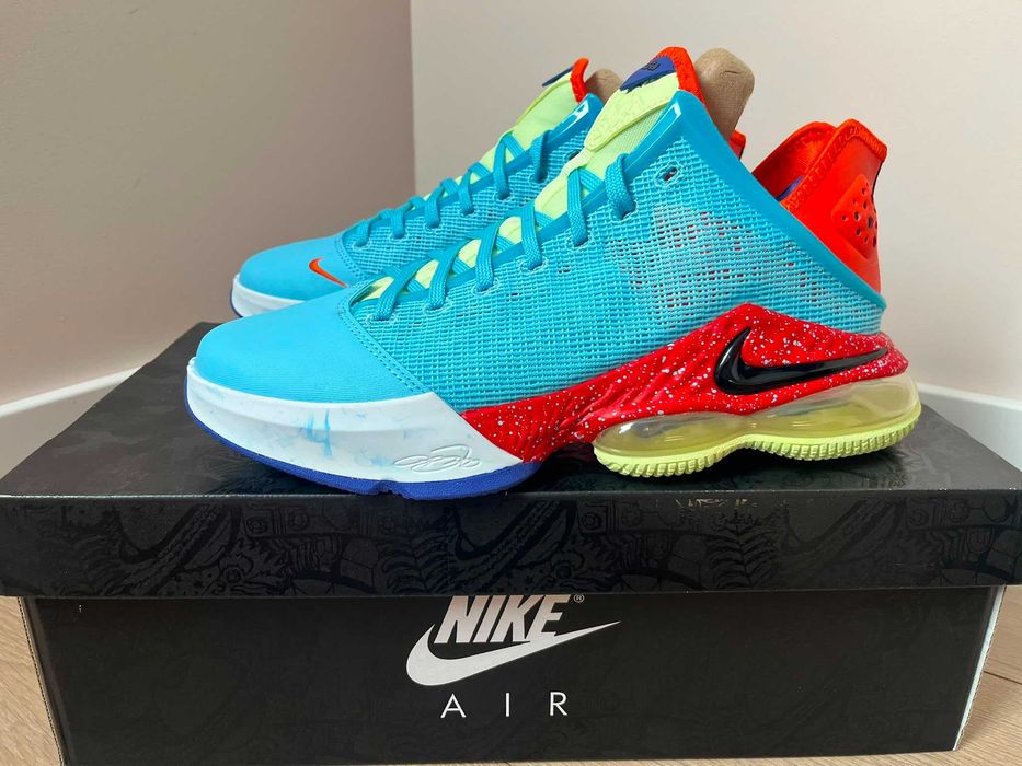 Oryginał Nike LeBron 19 Low Blue Chill Volts | Rozmiar 44 | NOWE DS NBA OKAZJA