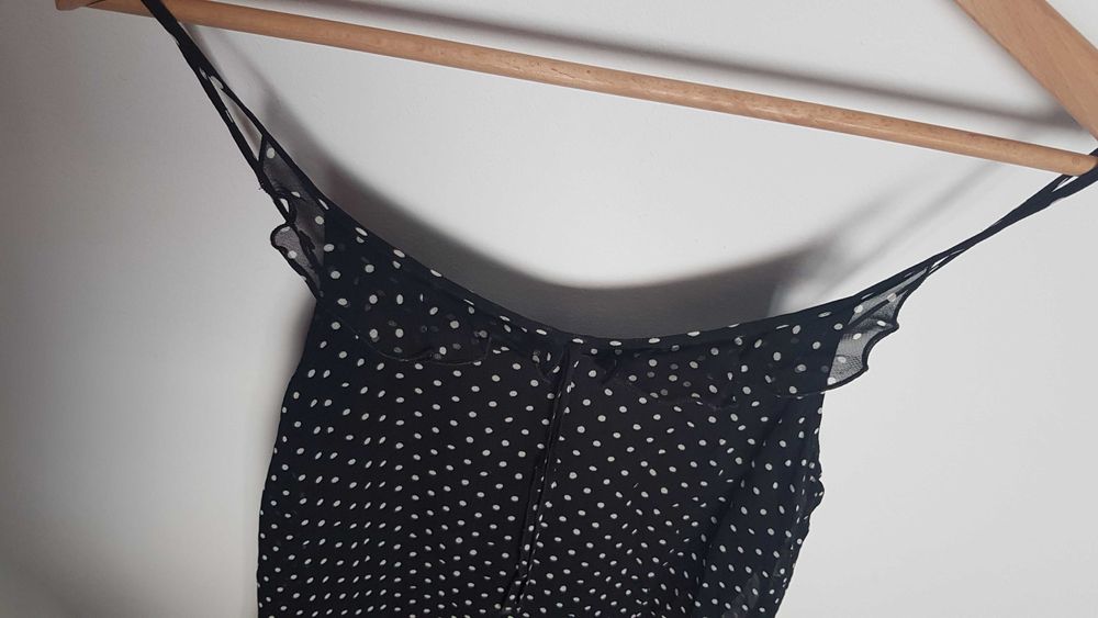 Armani junior sukienka zwiewna w groszki 40 L