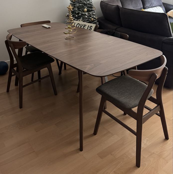 Mesa de jantar extensível 150-190x90x75 cm