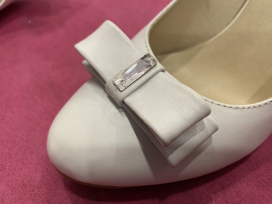 Buty ślubne LaBoda C-286/1/NKK r.37 białe - WYPRZEDAŻ