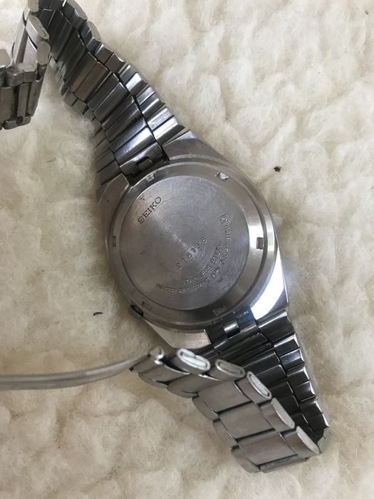Srebrny metalowy stary zegarek męski Seiko automatic vintage