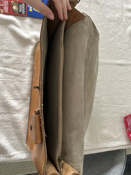 Bolsa de couro estilo vintage - com alça