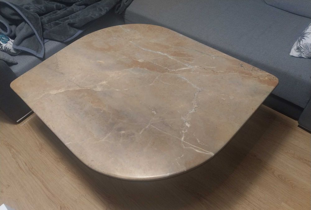 Stolik marmurowy kawowy ława stół lata 70 80 VINTAGE 100cmX125cm x47cm