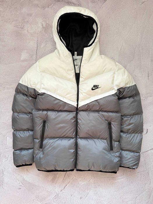 Пуховик NIKE STORM-FIT чорний-хакі / куртка зимова Найк