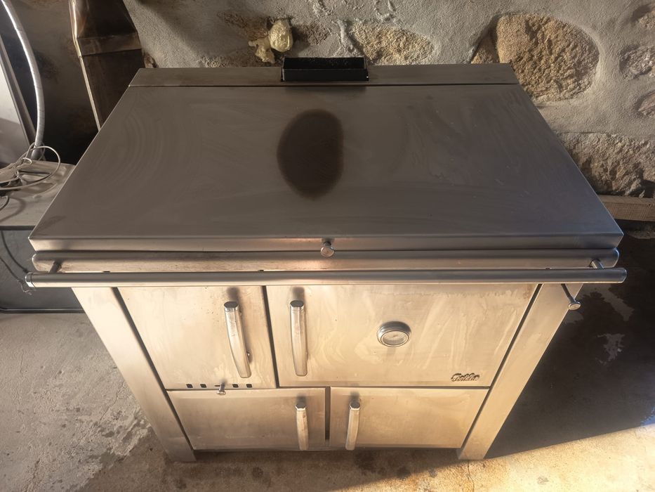 Fogão a lenha em inox