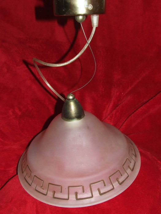 Pilnie! Żyrandol kuchni lampa zwis złoto szklany styl retro Candellux