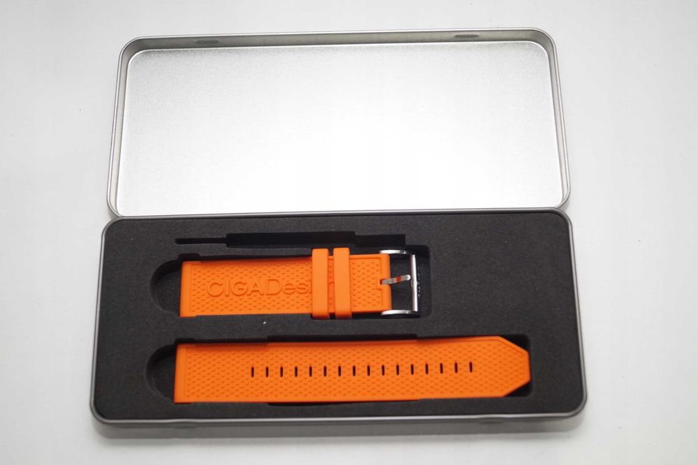 WS111 Pomarańczowy Silikonowy Pasek do zegarka CigaDesignSilicone 22mm
