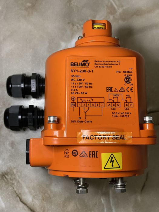 Електропривід заслонки sy1-230-3-t belimo для систем обігріву
