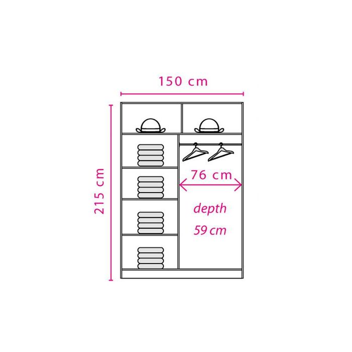 Nowa Szafa 150 cm Dostępna Od Ręki