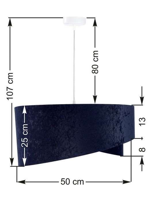 Lampa sufitowa wisząca E27 ABAŻUR 2-cz ZAMSZ WELUR