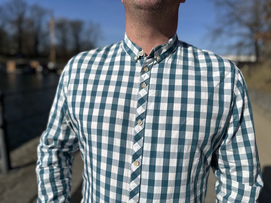 Paul Smith kiszula w kratkę mały kołnierzyk casual