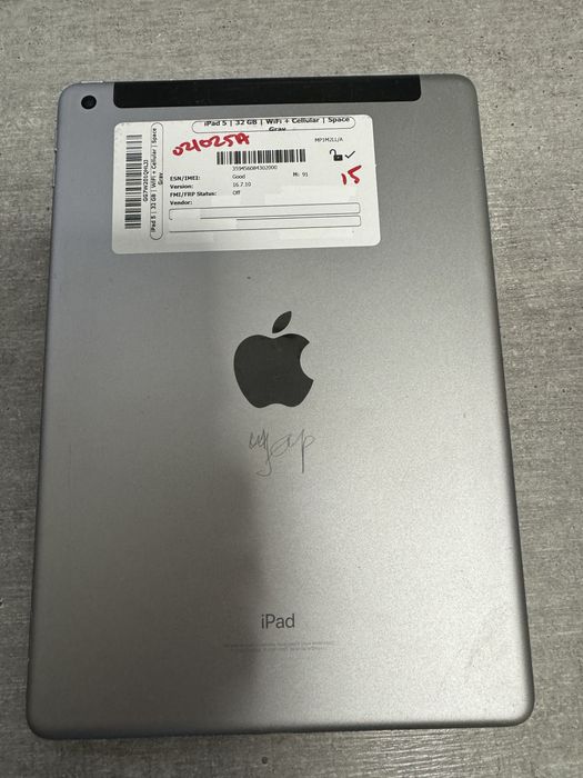 iPad 5 generation. 32гб. LTE. Сімкарта. Space Grey. Гарантія
