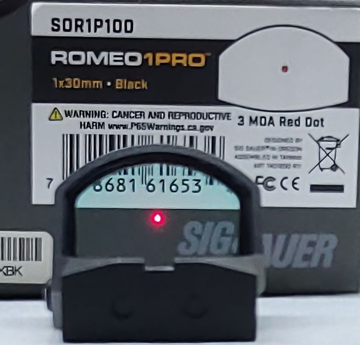 Коллиматорный прицел открытого типа Sigsauer ROMEO1PRO 1X30 MM 3MOA(SOR1P100)