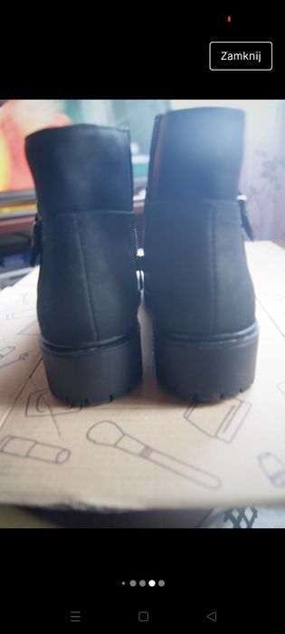 Czarne Matowe Botki Dangerous r. 39