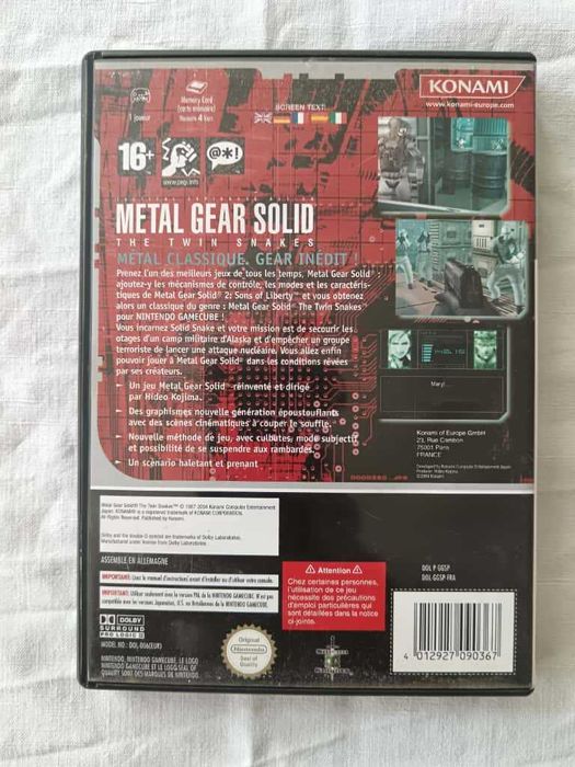 Metal Gear Solid: The Twin Snakes [Nintendo GameCube, 2004] Complete