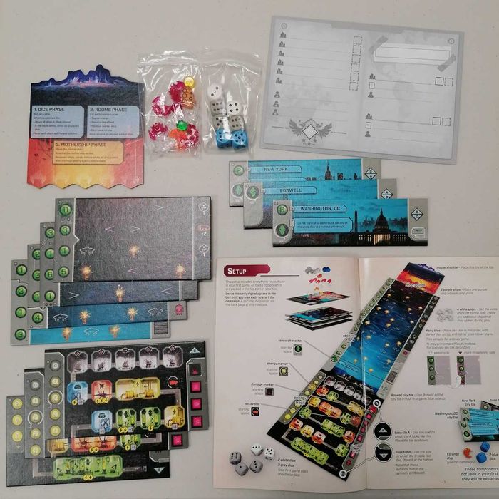 Under Falling Skies - jogo de tabuleiro em inglês