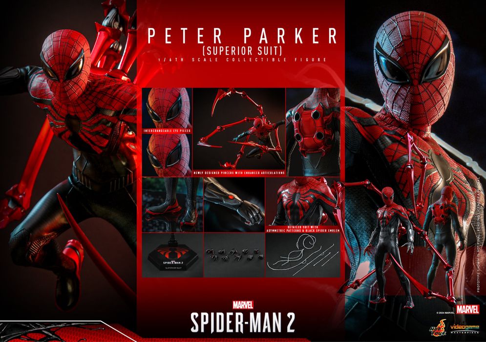Фигурка 1/6 hot toys vgm 61 MARVEL’S SPIDER-MAN 2 - SUPERIOR SUIT