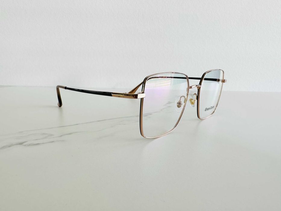 NOWE Okulary oprawki damskie złote czarne metal. ENZO COLINI 13029 C3