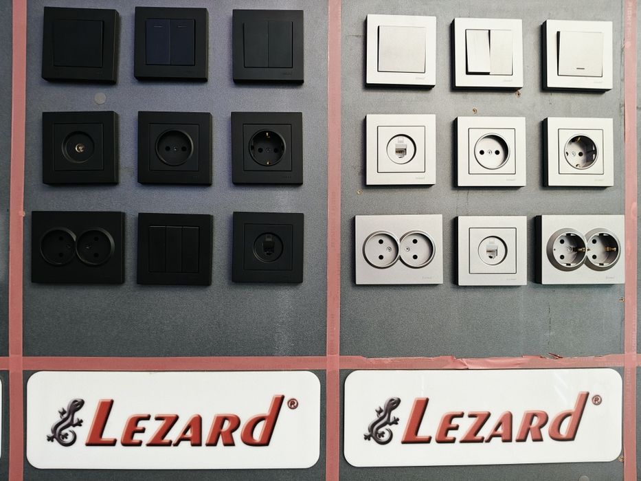 Розетки і вимикачі Лезард (Турція)  чорні кращі за Шнайдер ОПТ!!!
