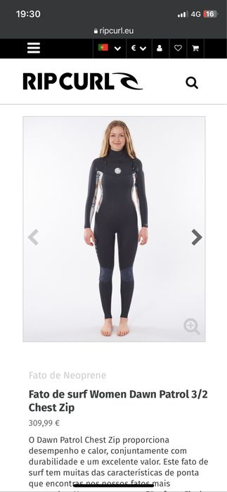 Fato de surf neoprene mulher como novo