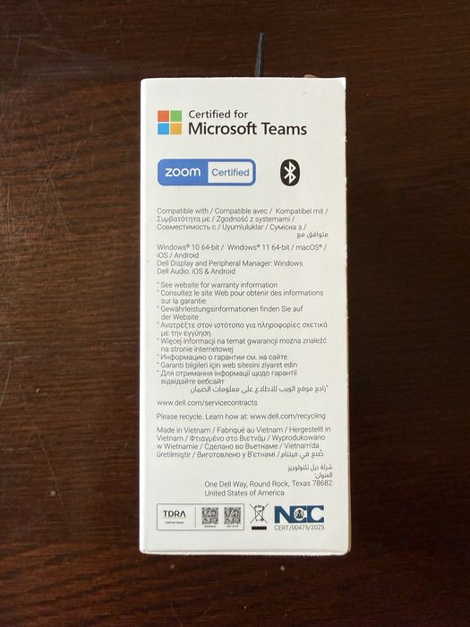 Sluchawki bezprzewodowe douszne ANC Dell Pro Plus EB525 earbuds