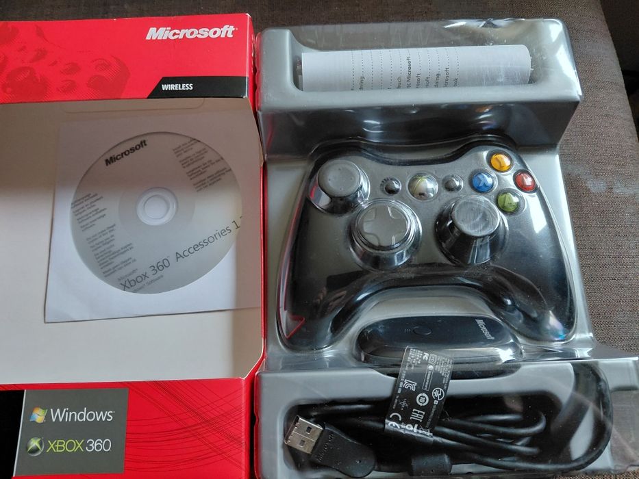 Oryginalny bezprzewodowy kontroler Pad + odbiornik PC do xbox 360