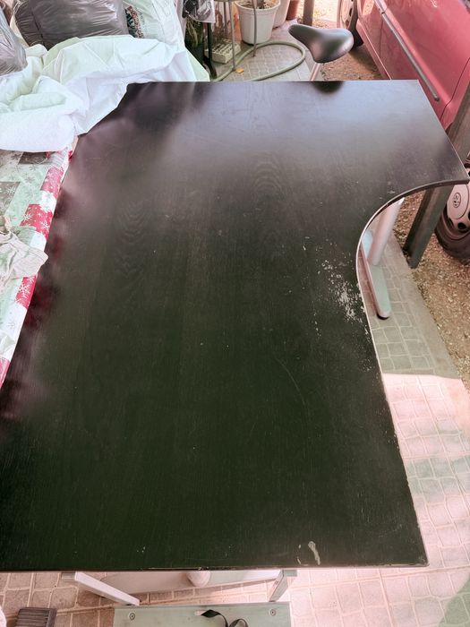 Mesa escritório metal com suporte para computador 160x120 cm