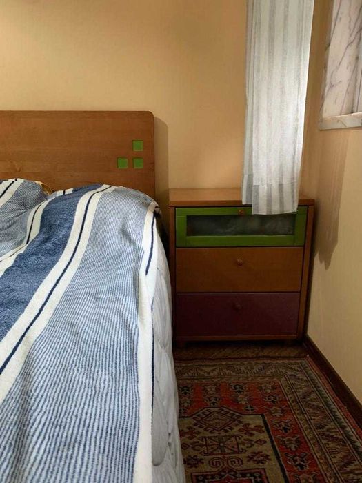 Conjunto cama single e cabeceira